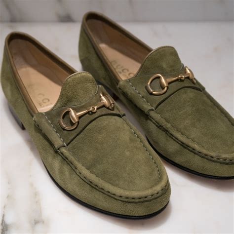 vintage gucci ladies loafer suede